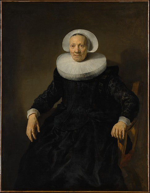 Attributed to Jacob Backer:Old Woman in an Armchair -16x12"(A3) Poster