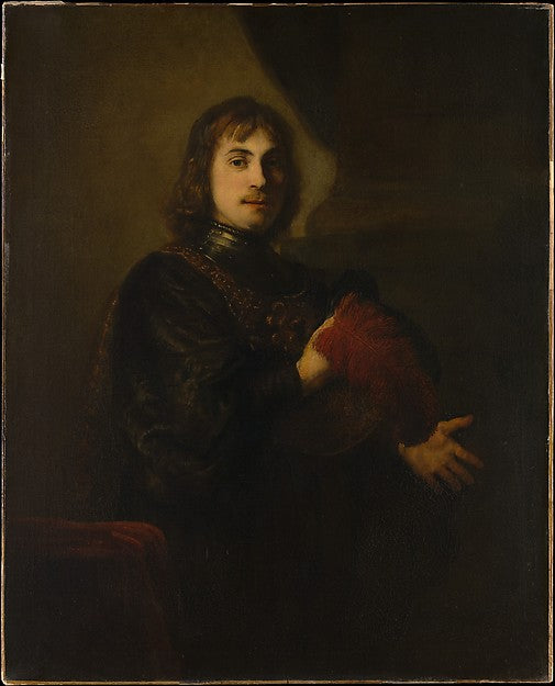 Style of Rembrandt:Portrait of a Man with a Breastplate and -16x12"(A3) Poster