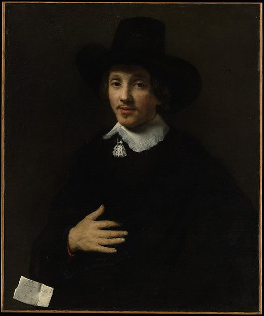 Willem Drost:Portrait of a Man 1653 or 1655-16x12"(A3) Poster