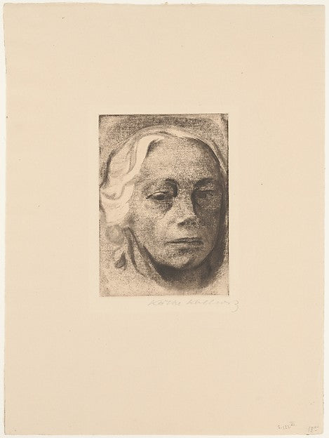 Portrait of the Artist  1912-Käthe Kollwitz  1867–1945 Moritzb,  Poster Print Wall Art