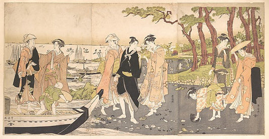 Picking Clams c1791-Utagawa Toyokuni I, 16x12"(A3) Poster
