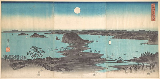 ,Panorama of the Eight Views of Kanasawa under a F,16x12"(A3) Poster