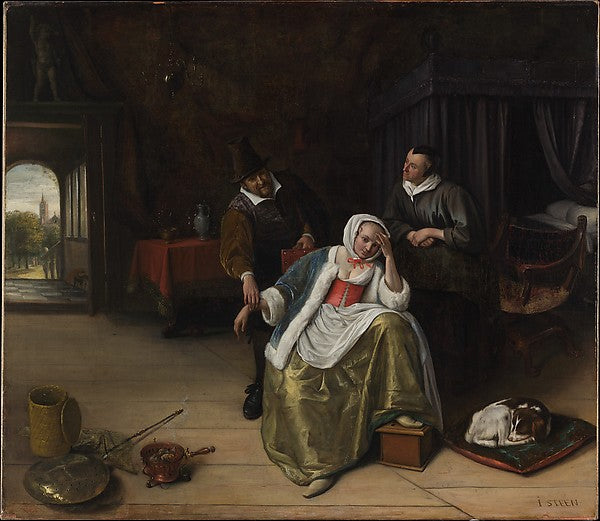 Jan Steen:The Lovesick Maiden c1660-16x12"(A3) Poster
