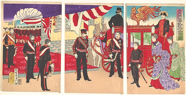 Daigensui Heika gaisen Gokigyo,Arrival of the Emperor at Tokyo,  Poster Print Wall Art