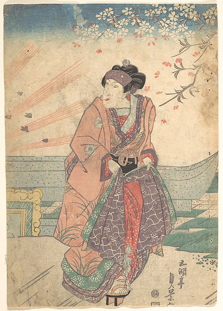 Print 19th cent-Utagawa Sadakage,  Poster Print Wall Art