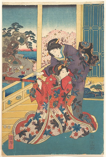 Flower of Akashi 1853-Utagawa Kuniteru,  Poster Print Wall Art