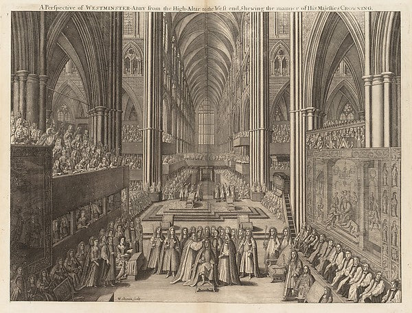 The History of the Coronation of James II 1687-William Sherwin,  Poster Print Wall Art