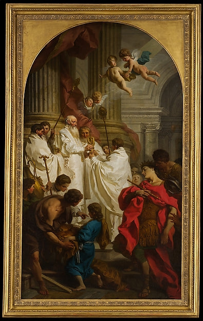 Pierre Hubert Subleyras:The Mass of Saint Basil 1746-16x12"(A3) Poster