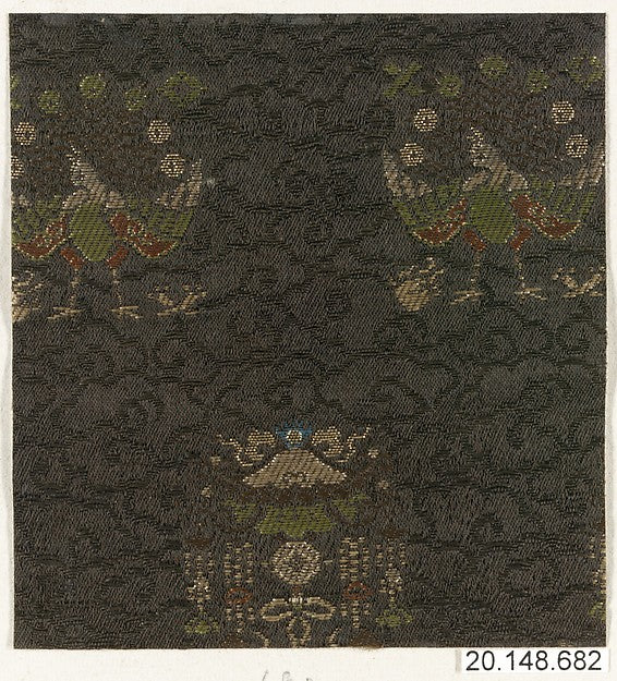 Beautiful Historic Fabric Piece 19th cent,16x12"(A3)Poster
