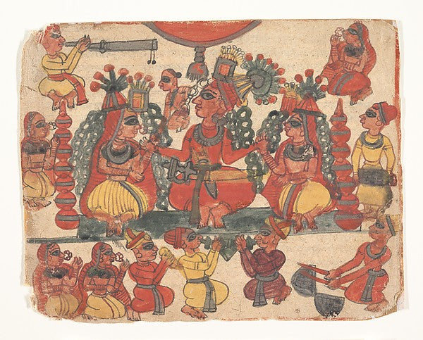 A Wedding Scene mid-18th cent,  Poster Print Wall Art