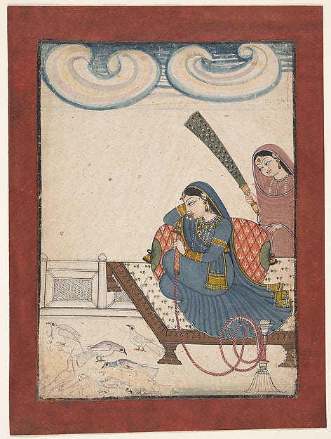 A Lady Gazing at Doves c1780–1800,16x12"(A3) Poster