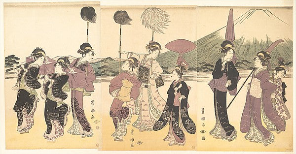 Women Parading in an Imitation of the Cortege of a Daimyo c179,  Poster Print Wall Art