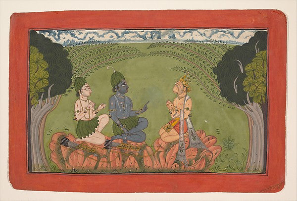 Hanuman before Rama and Lakshmana c1710–25,  Poster Print Wall Art