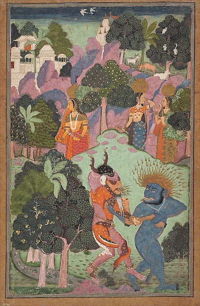 Demons Fighting Over an Animal Limb late 17th cent,  Poster Print Wall Art