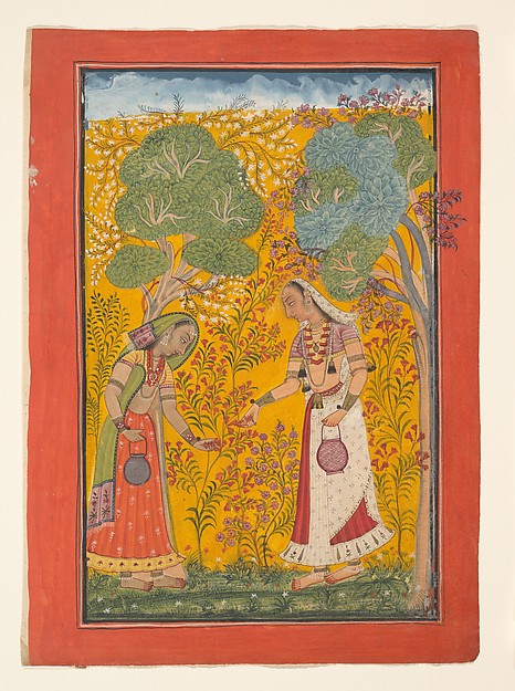 Vasanti Ragini  Page from a Ragamala Series  c1710,16x12"(A3)Poster