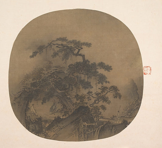 Ming China,Conversation in a Cave 13th cent-After Ma, 16x12"(A3) Poster