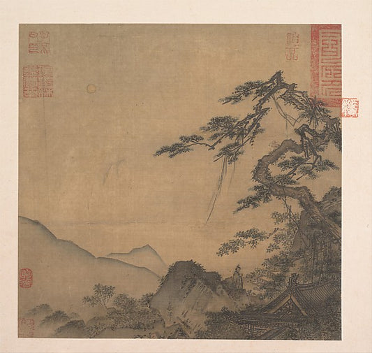 ,Landscape with great pine second quarter of, 16x12"(A3) Poster