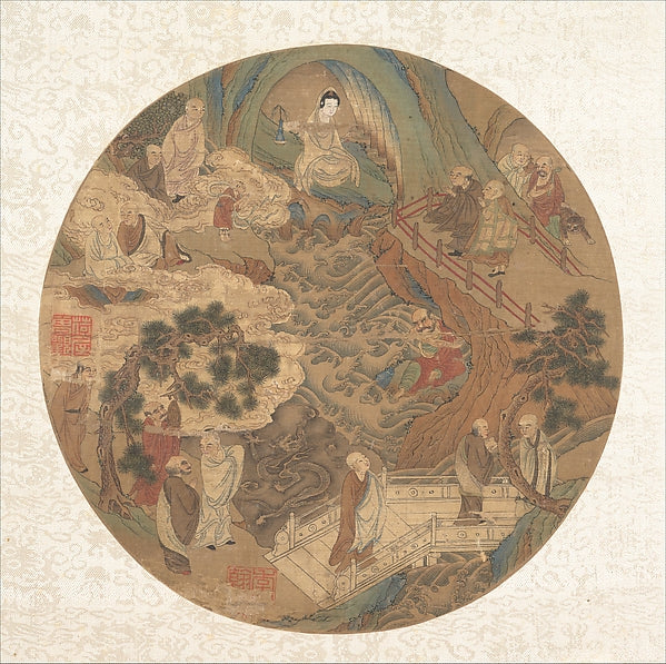 Ming China,Guanyin and the sixteen luohans 16th–17th c,  Poster Print Wall Art
