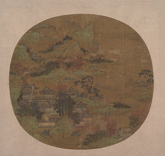 ,Palaces among Autumn Mountains-Unidentified Arti,Japan ukiyo-e Period Image,16x12"(A3) Poster