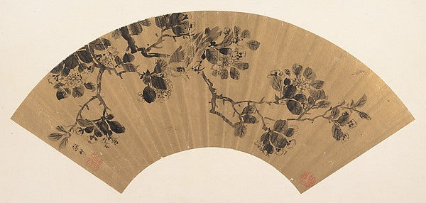 Bird on a Flowering Branch-Zhang Chong, 16x12"(A3) Poster