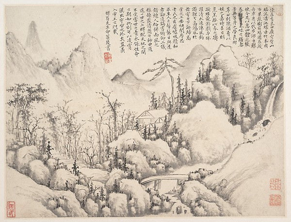 Ming China,Mountain Retreat datable to 1654–55-Shi Lin, 16x12"(A3) Poster