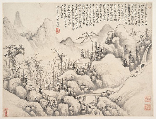 Ming China,Mountain Retreat datable to 1654–55-Shi Lin, 16x12"(A3) Poster