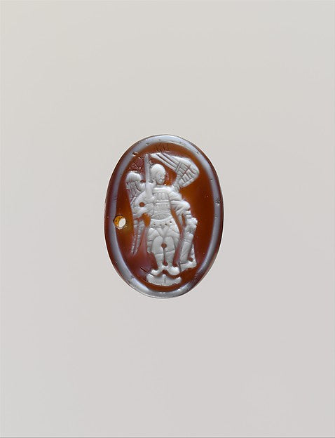:Cameo with the Archangel Michael probably late 14th century-16x12"(A3) Poster