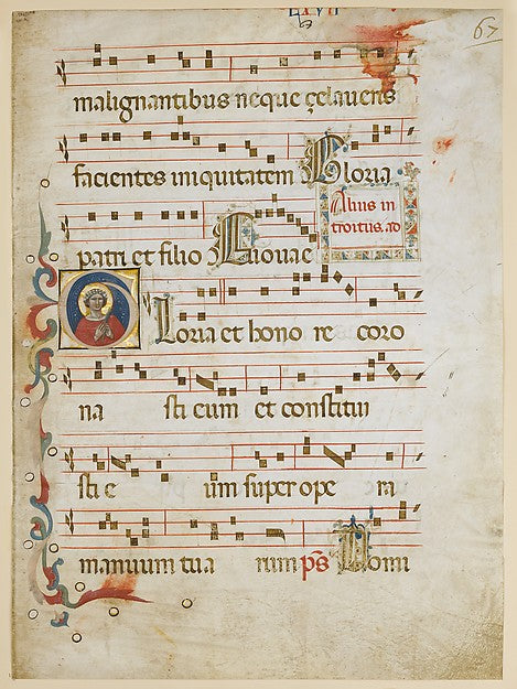 Attributed to the Illustratore:Manuscript Leaf with a female-16x12"(A3) Poster
