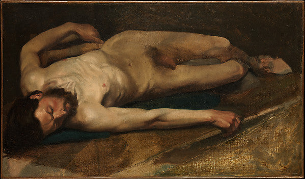 Edgar Degas:Male Nude 1856-16x12