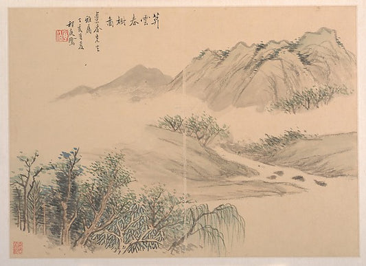 ,Landscape dated 1827-Cheng Tinglu, 16x12"(A3) Poster