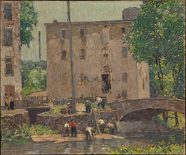 Repairing the Bridge 1913-Robert Spencer, Poster Print - Wall Art