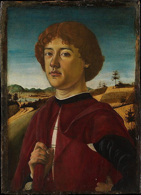 Biagio d'Antonio:Portrait of a Young Man probably c1470-16x12"(A3) Poster