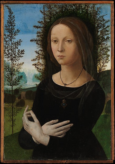 Lorenzo di Credi:Portrait of a Young Woman c1490–1500-16x12"(A3) Poster