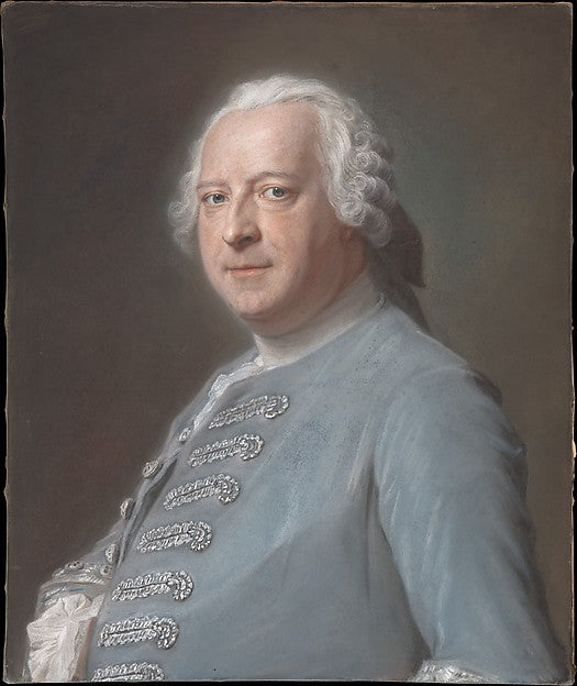 Maurice Quentin de La Tour:Jean Charles Garnier d'Isle c1750-16x12"(A3) Poster