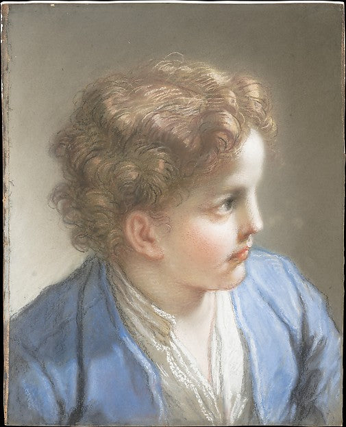 Benedetto Luti:Study of a Boy in a Blue Jacket 1717-16x12"(A3) Poster