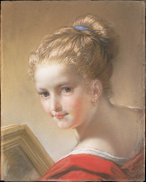 Benedetto Luti:Study of a Girl in Red 1717-16x12"(A3) Poster