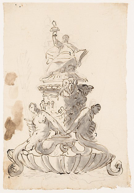 Giovanni Battista Tiepolo:Study for an Inkstand c1740–45-16x12"(A3) Poster