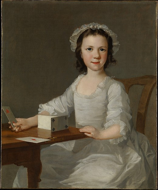 Attributed to Thomas Frye:Girl Building a House of Cards mid-16x12"(A3) Poster