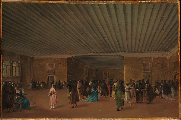 Francesco Guardi:The Ridotto Pubblico at Palazzo Dandolo c17-16x12"(A3) Poster