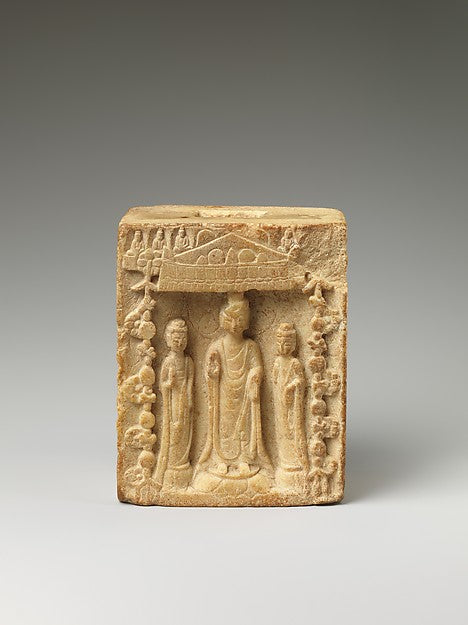 Section of a Pagoda-Shaped Stele mid-6th cent,  Poster Print Wall Art