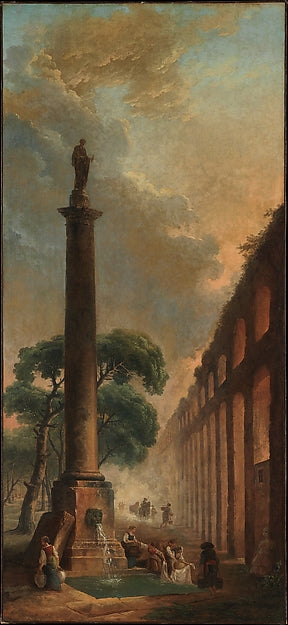 Hubert Robert:The Fountain -16x12"(A3) Poster