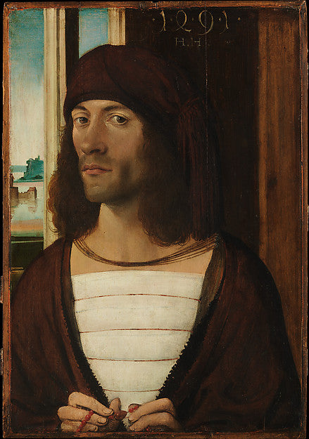 German Painter:Portrait of a Man 1491-16x12"(A3) Poster