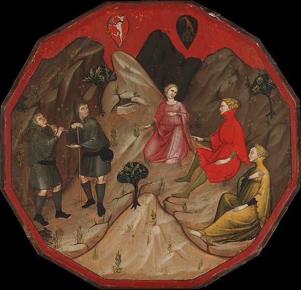 Master of 1416:A Contest between the Shepherds Alcesto and A-16x12"(A3) Poster