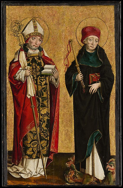 Master of Eggenburg:Saint Adalbert and Saint Procopius c1490-16x12"(A3) Poster