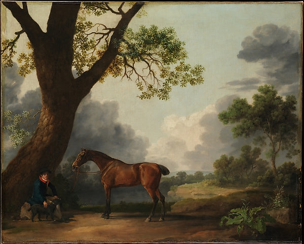 George Stubbs:The Third Duke of Dorset's Hunter with a Groom-16x12"(A3) Poster