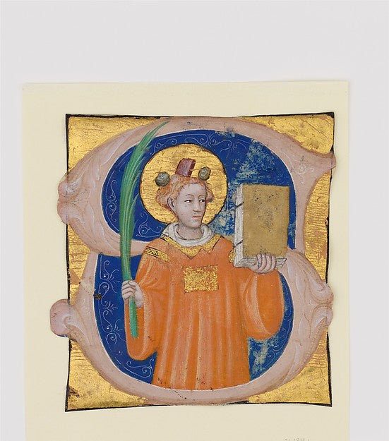 Master of the Brussels Initials:Manuscript Illumination with-16x12"(A3) Poster