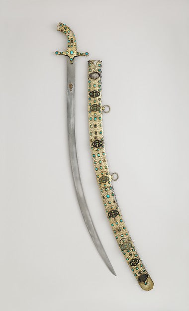 Scimitar with Scabbard late 16th–17th cent,  Poster Print Wall Art