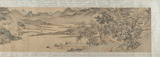 Landscape dated 1558-In the Style of Wen Boren, 16x12"(A3) Poster