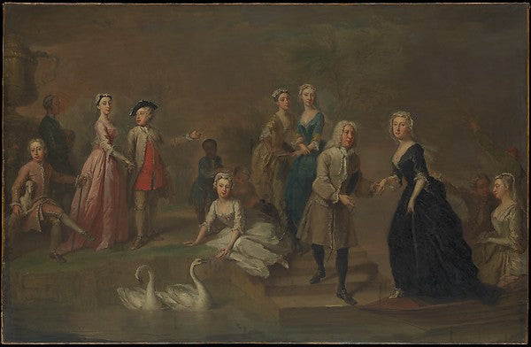 Bartholomew Dandridge:Uvedale Tomkyns Price and Members of H-16x12"(A3) Poster