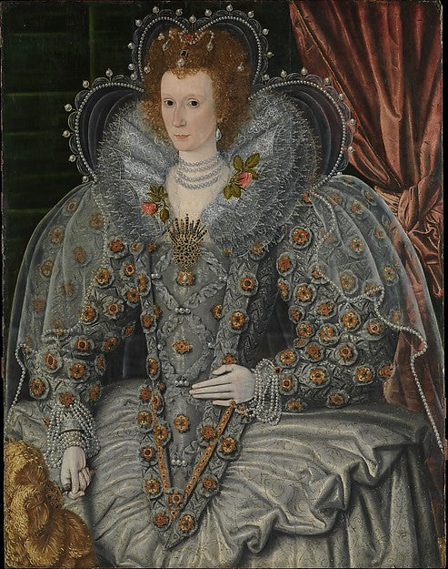 British Painter:Portrait of a Woman c1600-16x12"(A3) Poster